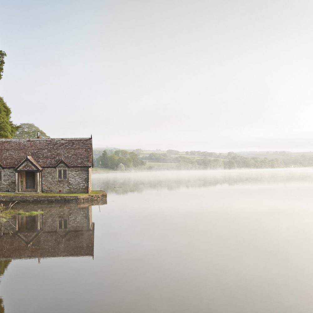 A Misty Morning Overlooking Pentillie Castles Bathing Hut